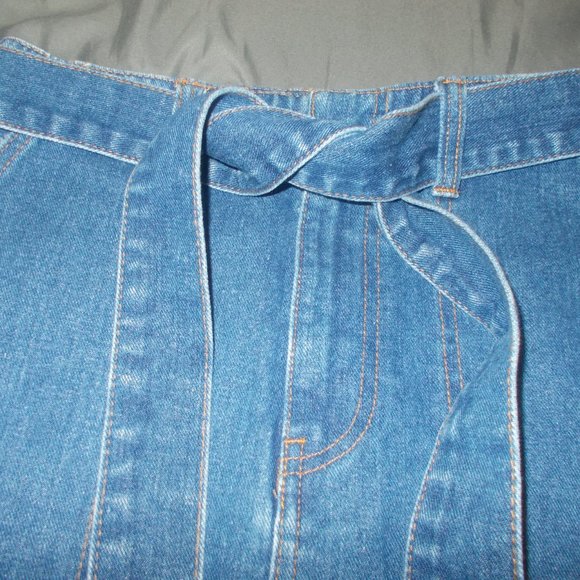 Billabong Denim Tie Skirt Dark Wash Size 25 - Picture 2 of 5